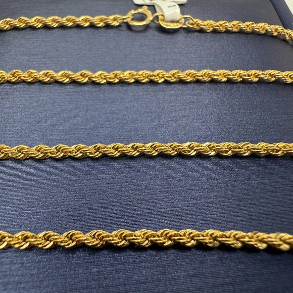 ‼️SOLD‼️ 18k Genuine Gold Rope Chain Necklace 20" (1.8mm) - Picture 4 of 10